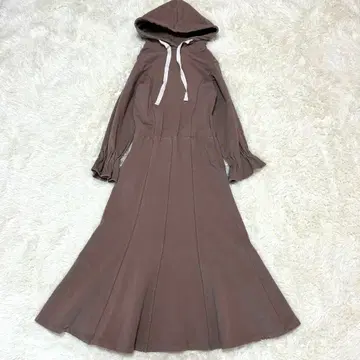 hooded cotton-blend jersey dress