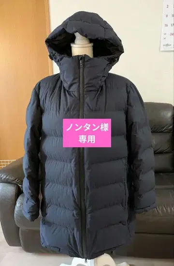 유니클로 심리스 다운 코트 XL 네이비 311-161096