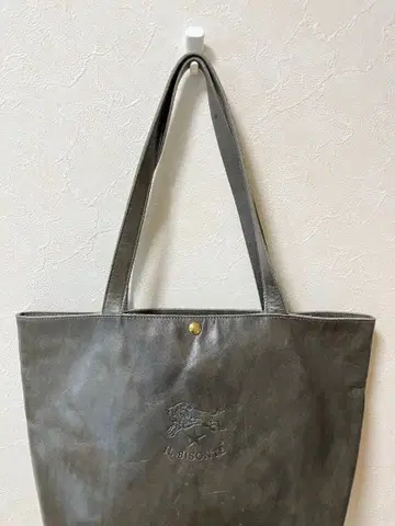 일비종떼 그린 가죽 토트백 로고