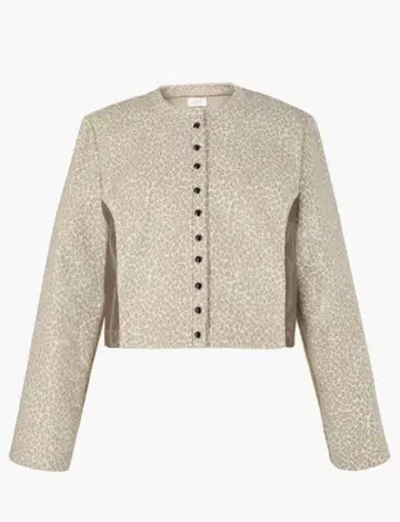 Bibiy 레오파드 페이크 레더 자켓