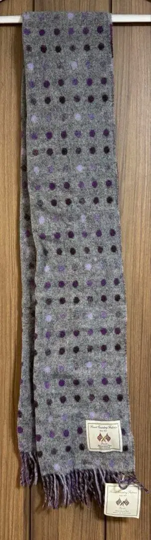 Afternoon Tea 도트 무늬 머플러 그레이/퍼플
