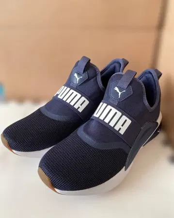 미사용 PUMA 네이비 슬립온 스니커즈