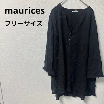 maurices 여성용 블랙 V넥 칠부 소매 셔츠 [ 프리 사이즈 ]
