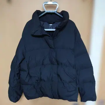 유니클로 NANODESIGN 블랙 다운 M