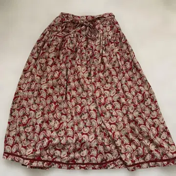 PINK HOUSE 카니지 올 패턴 허리 리본 롱 스커트