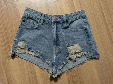 ACLENT 데미지 데님 숏팬츠