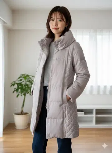 다운 롱 코트 여성용