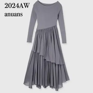 2024 anuans 도킹 니트 원피스 그레이 1