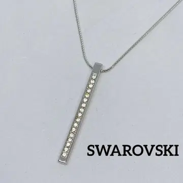 스와로브스키 실버 큐빅 바 펜던트 목걸이
