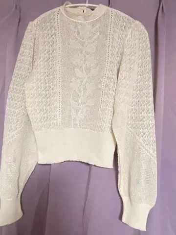 새상품 ZARA 크로셰 니트 상의 S