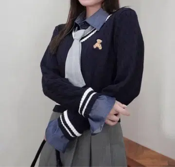 dazzlin POLO BCS 콜라보 셔츠 도킹 케이블 니트탑