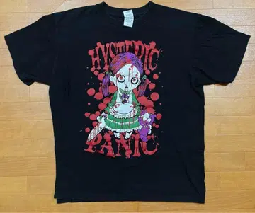 히스테릭 패닉 히스패니 인형 T셔츠 블랙 L사이즈 밴딩