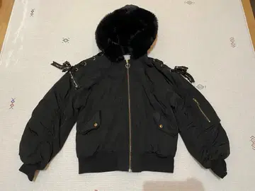 LIZLISA 리즈리사 메시지 리본 퍼 블루종