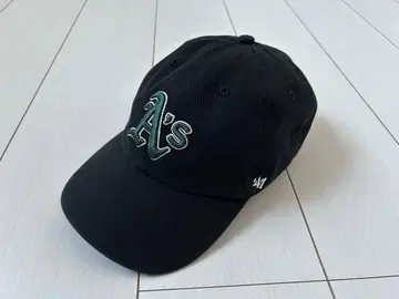 A's 블랙 야구 모자
