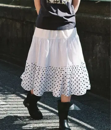 도트 캉캉 스커트