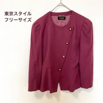 TOKYO STYLE 노카라 자켓 마젠타 와인 레드