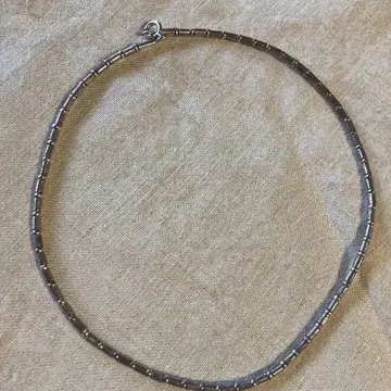 크로마뇽 카렌족 실버 비즈 목걸이 남녀 공용 물고기 문양