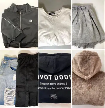 여성 의류 묶음 판매 스트릿 스포티 계열 7점 세트