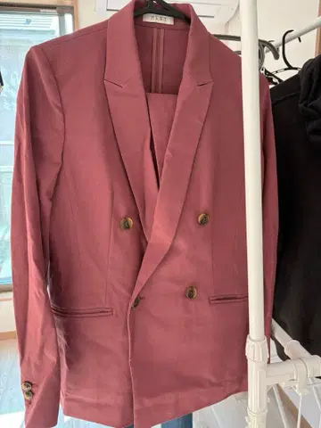 핑크 더블 브레스트 자켓