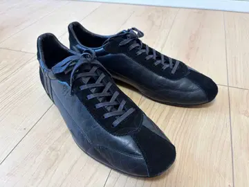 패트릭 28cm 블랙 가죽 스니커즈