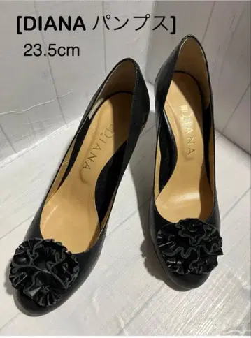 DIANA 블랙 펌프스 23.5cm