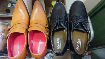 브라운 로퍼와 블랙 드레스 슈즈 세트 비즈니스 슈즈 거의 새상품