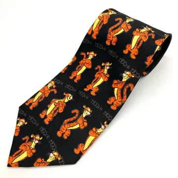 Disney 디즈니 넥타이 티거 곰돌이 푸 구제 의류 올 패턴 블랙