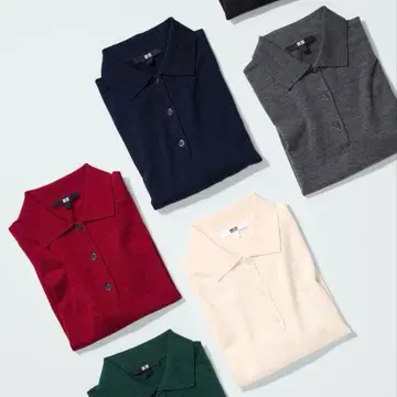 유니클로 메리노 폴로 스웨터