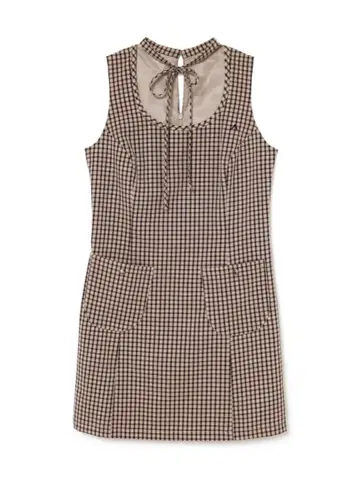 andmary Natalie 체크 미니 드레스