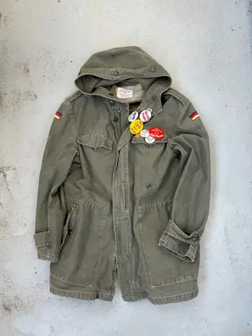 독일군 1980s 롱 자켓 빨간색 택