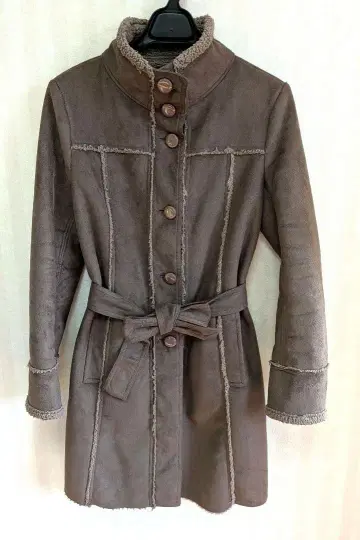 보나조르나타 무스탕 코트 롱 기장 L 사이즈