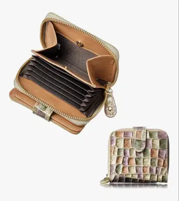 LE MURRINE 멀티 컬러 악어 가죽 지갑