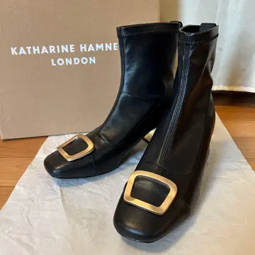새상품급 KATHARINE HAMNETT 숏부츠 블랙