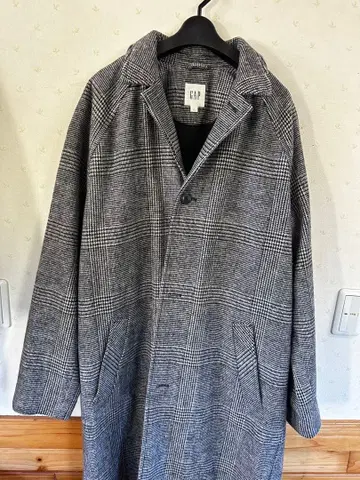 GAP 체스터 코트 L 사이즈 그레이 계열 체크