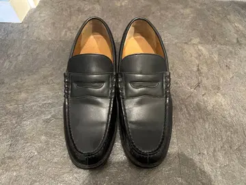 블랙 가죽 로퍼