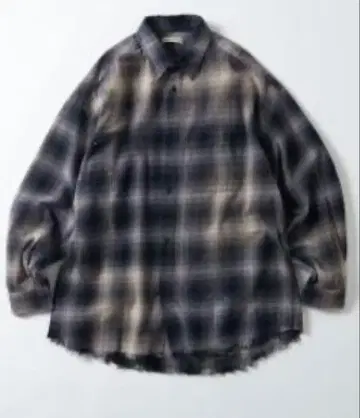 FREAK'S STORE 옴브레 체크 플란넬 셔츠 블랙 계열