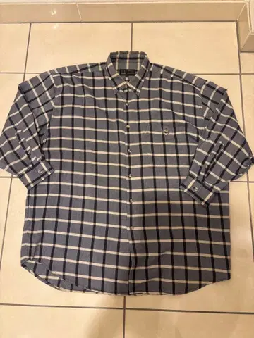 새상품급 dunhill 던힐 체크 무늬 플란넬 셔츠 L