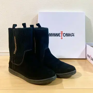 미네통카 리브 니트 부츠 24cm