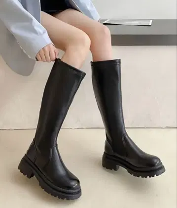 [ 택 포함 미사용 새상품 ] 롱 부츠 블랙