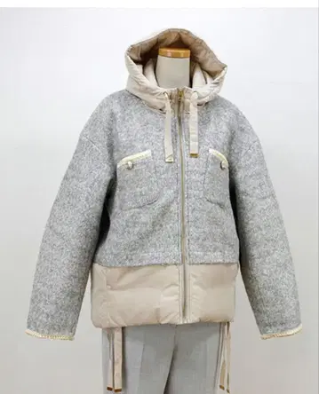 부클레 소재 절개 블루종