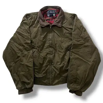 90s GAP 올드갭 패딩 자켓 M 카키 플란넬 안감