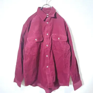 올드 유니클로 남성용 코듀로이 셔츠 보르도 S 사이즈