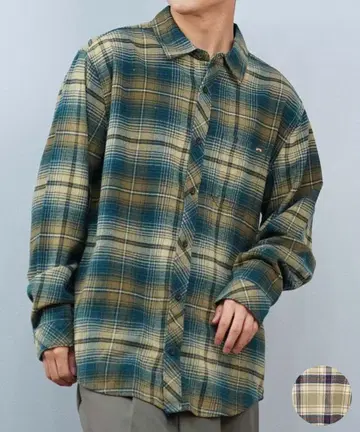 BILLABONG 체크 무늬 긴팔 셔츠 L 새상품