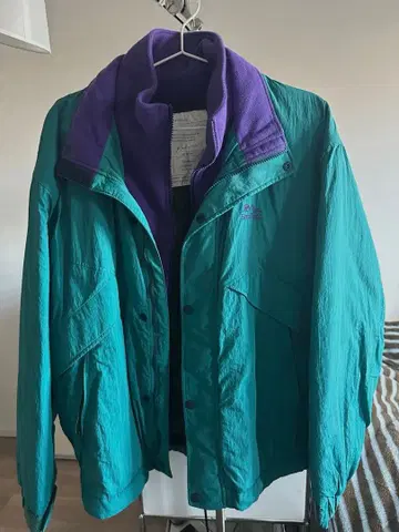 RAGEBLUE 나일론 자켓 플리스 페이크 레이어드