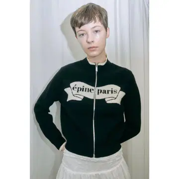 epine paris ribbon zip knit black