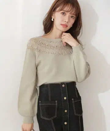 레이시 디자인 니트