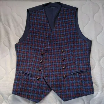 TAGLIATORE KLAUS/F 체크 무늬 베스트 46/R