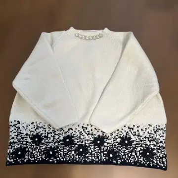 체스티 프리 사이즈 꽃무늬 디자인 긴팔 니트