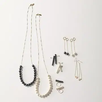 새상품 secret trophy Story 게재 코튼 펄 목걸이