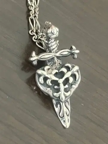 TLH 태거 하트 목걸이 실버 925